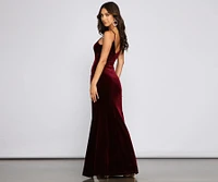 Ava Ruched Velvet Mermaid Dress