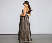 Laurel Formal Lace Illusion Corset Dress