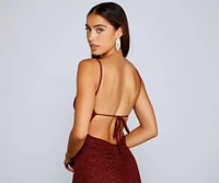 Irene Formal Backless Glitter Mermaid Dress