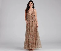 Daisy Pleated Tulle Formal Dress