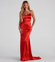 Nola Darling Satin Evening Gown