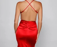 Maya Halter Open-Back Formal Dress