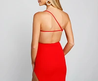 Alisha Asymmetrical One-Shoulder Formal Dress