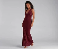 Kelsey Halter Lace-Up Mermaid Dress