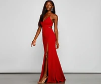 Jolie Formal High Slit A-Line Dress