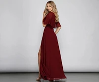 Greta Formal High Slit Chiffon Dress