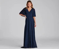Greta Formal High Slit Chiffon Dress