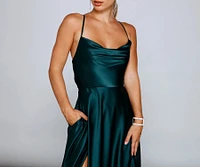 Marixa Formal Lace-Up A-Line Dress