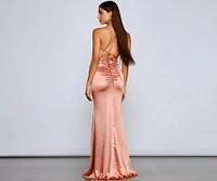 Bristol Formal Satin Lace-Up Dress