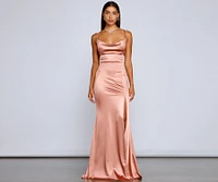 Bristol Formal Satin Lace-Up Dress