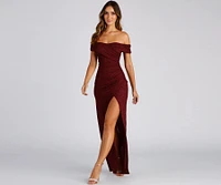 Bebe Formal Glitter Wrap Dress