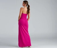 Iris One-Shoulder Crepe Dress
