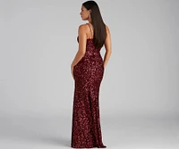 Lyla Formal One-Shoulder Sequin Dress
