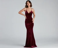 Margot Formal Ruffled Velvet Dress