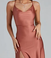 Lessie Formal High Slit A-Line Dress