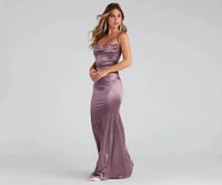 Nahla Formal Satin Mermaid Dress