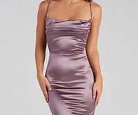 Nahla Formal Satin Mermaid Dress