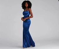 Nahla Formal Satin Mermaid Dress