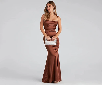 Nahla Formal Satin Mermaid Dress