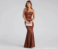 Nahla Formal Satin Mermaid Dress
