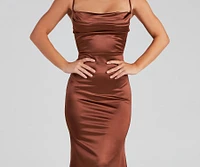 Nahla Formal Satin Mermaid Dress