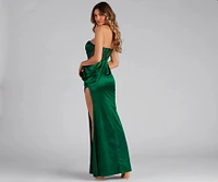 Lo Formal One-Shoulder Satin Corset Dress