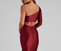 Emma One-Shoulder Mermaid Dress