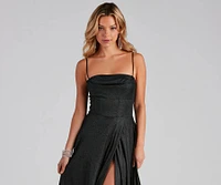 Denice Corset A-Line Wrap Formal Dress