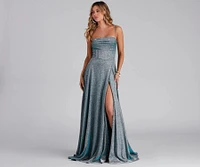 Denice Corset A-Line Wrap Formal Dress