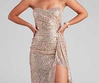 Kennedy Sequin Strapless Dress