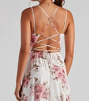 Geneviève Floral Chiffon Wrap Dress