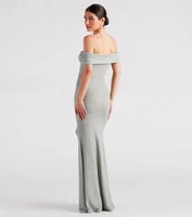 Meryl Formal Glitter Column Dress