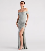 Meryl Formal Glitter Column Dress