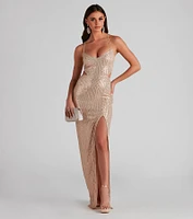 Annie Formal Sequin Long Dress