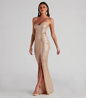 Annie Formal Sequin Long Dress