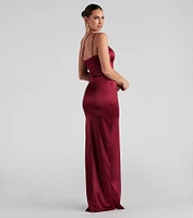 Melody Formal One Shoulder Satin Dress