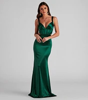 Sloane Satin Corset Formal Dress