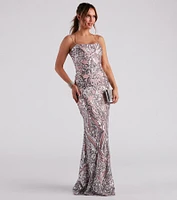 Kenzie Formal Sequin X-Back Dress