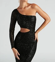 Emmie Formal Sequin One-Shoulder Dress