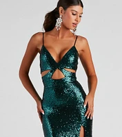 Selene Formal Sequin A-Line Dress