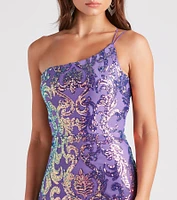 Eleanor Formal Sequin One Shoulder Dress