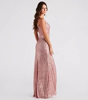 Haven Cutout Sequin Formal Dress