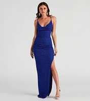 Nadia Formal Glitter Long Dress