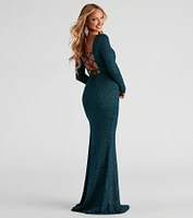 Kristen Formal Glitter Lace-Up Dress