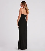 Skyler Formal A-Line Crepe Dress
