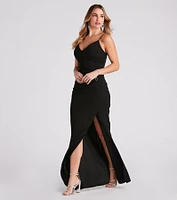 Skyler Formal A-Line Crepe Dress