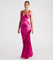 Sloane Satin Corset Formal Dress