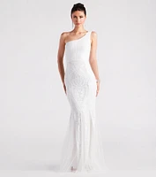 Hilary Formal Sequin One-Shoulder Mermaid Dress