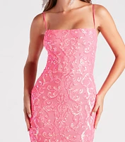 Noemi Formal Sequin A-Line Dress