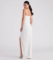 Whittney Formal Crepe A-Line Dress